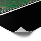 Calgary Alberta Satellite Poster Karte (Ecke)