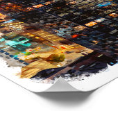 Calgary Alberta Skyline bei Nacht Poster (Ecke)