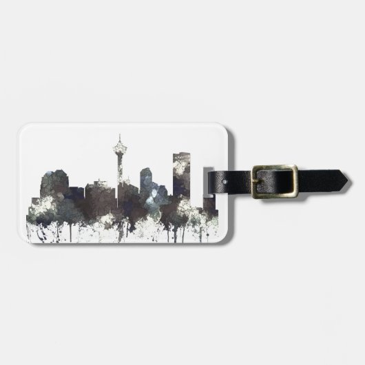 Calgary Alta.Skyline-CRISP Gepäckanhänger (Vorderseite horizontal)