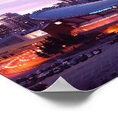 Calgary bei Sonnenuntergang Poster (Ecke)