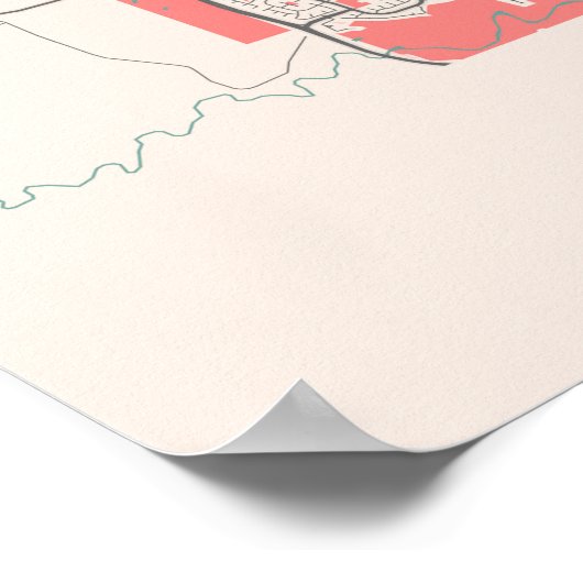 Calgary - Canada Chalk City Map Poster (Ecke)