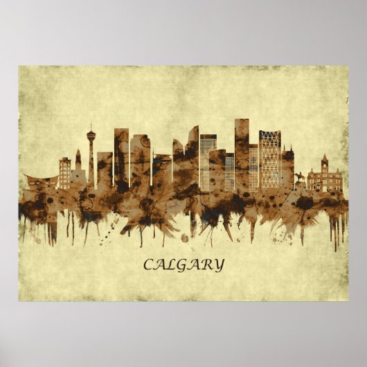 Calgary Canada Cityscape Poster (Vorne)
