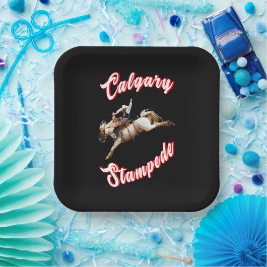 Calgary Canada Hourse July Riders Calgary Stampede Pappteller (Party)