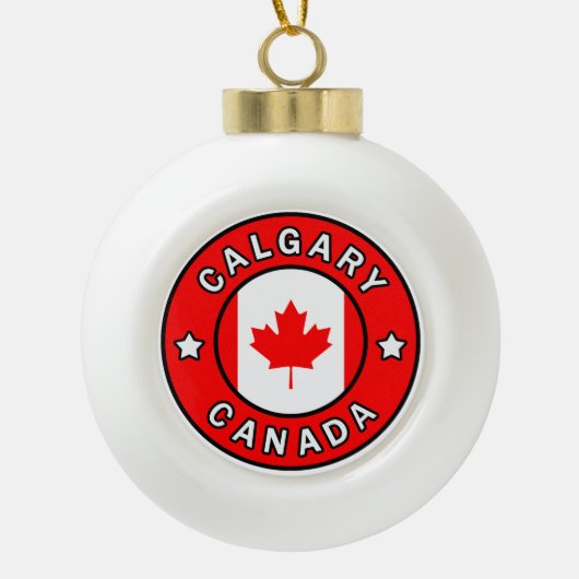 Calgary Canada Keramik Kugel-Ornament (Vorderseite)