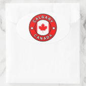 Calgary Canada Ovaler Aufkleber (Tasche)