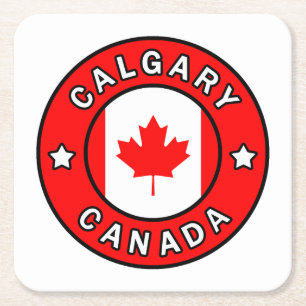 Calgary Canada Rechteckiger Pappuntersetzer