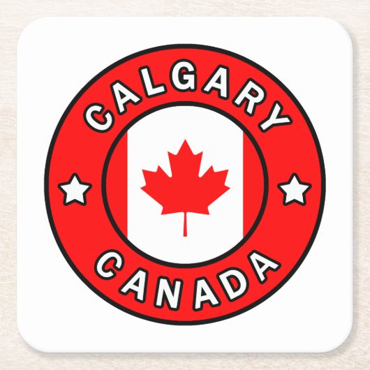 Calgary Canada Rechteckiger Pappuntersetzer (Vorderseite)