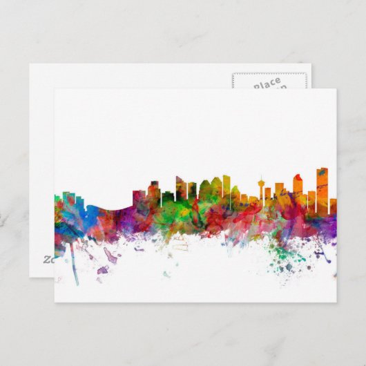 Calgary Canada Skyline Postkarte (Vorne/Hinten)