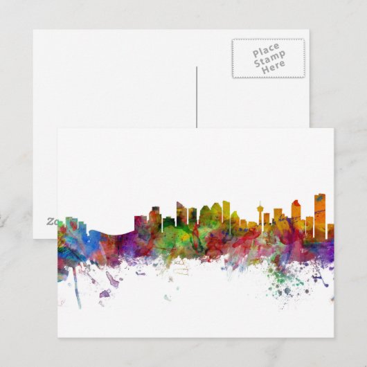 Calgary Canada Skyline Postkarte (Vorne/Hinten)