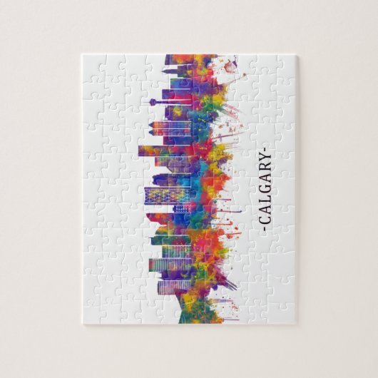 Calgary Canada Skyline Puzzle (Vertikal)