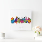 Calgary Canada Skyline Quadratische Wanduhr (Zuhause)