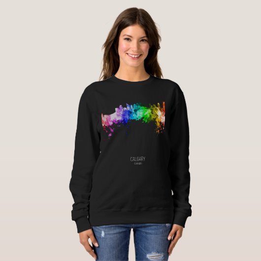 Calgary Canada Skyline Skyscrapers Sweatshirt (Vorne ganz)