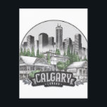 Calgary City Kanada USA Postkarte<br><div class="desc">Calgary City Canada Design. Für Calgary City Liebhaber besucht früher dort. Von Calgary City Skyline und Text "Calgary". Ideal für Lieben, die in Calgary zu finden sind. Calgary liegt am Zusammenfluss des Bow River und des Elbow River im Südwesten der Provinz.</div>