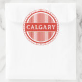 Calgary City Pride Emblem – Canadian Identity Runder Aufkleber (Tasche)
