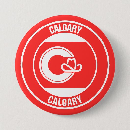 Calgary Columbia Round Emblem Button (Vorderseite)