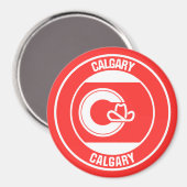 Calgary Columbia Round Emblem Magnet (Vorderseite/Rückseite)