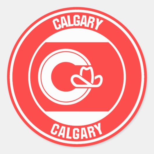 Calgary Columbia Round Emblem Runder Aufkleber (Vorderseite)
