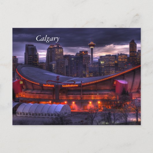 Calgary Downtown Sunset Postcard Postkarte (Vorderseite)