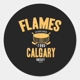 Calgary Flames Hockey Puck NHL offiziell lizenzier Runder Aufkleber