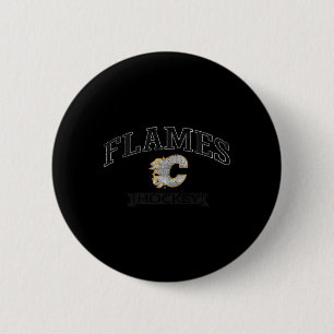 Calgary Flames Vintage-Hockey Rot NHL Offiziell L Button