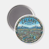 Calgary Kanada Magnet (Vorderseite/Rückseite)