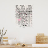 Calgary - Kanada Neapolitan City Map Poster (Küche)