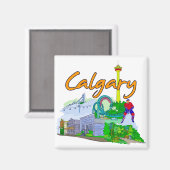 Calgary - Kanada.png Magnet (Vorderseite/Rückseite)