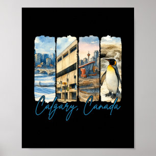 Calgary Kanada Reisereise Pinselstrich Souvenir Poster