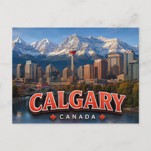 Calgary Kanada Rockies Gateway Western Reise 🏔️ Postkarte