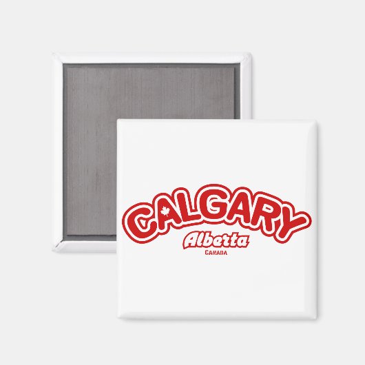 Calgary Leaf Magnet (Vorderseite/Rückseite)