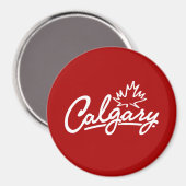 Calgary Leaf Script Magnet (Vorderseite/Rückseite)