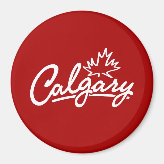Calgary Leaf Script Magnet (Vorne)