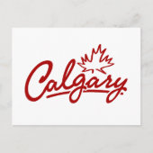 Calgary Leaf Script Postkarte (Vorderseite)