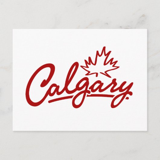 Calgary Leaf Script Postkarte (Vorderseite)