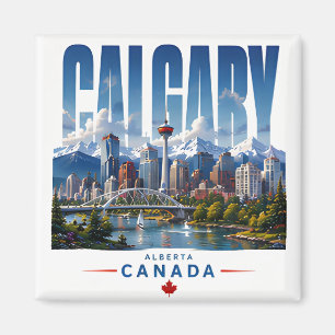 🏔 Calgary moderner Stadtstil im Gebirgsstil 🏔 Magnet