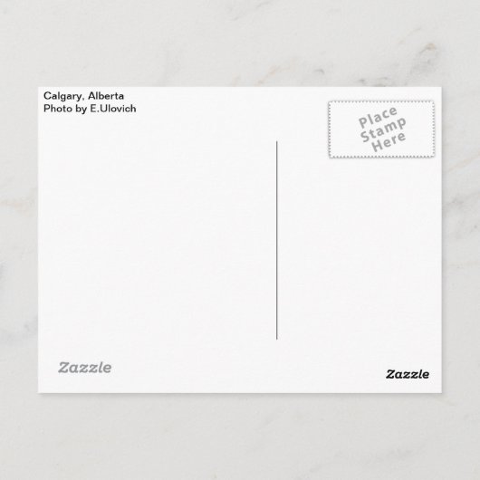 Calgary Postcard Postkarte (Rückseite)