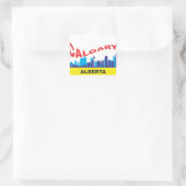 Calgary Quadratischer Aufkleber (Tasche)