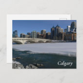 Calgary River und Skyline Postcard Postkarte (Vorne/Hinten)