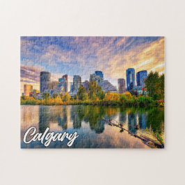 Calgary Skyline, Alberta, Kanada Puzzle