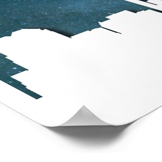 Calgary Skyline by night - Poster (Ecke)