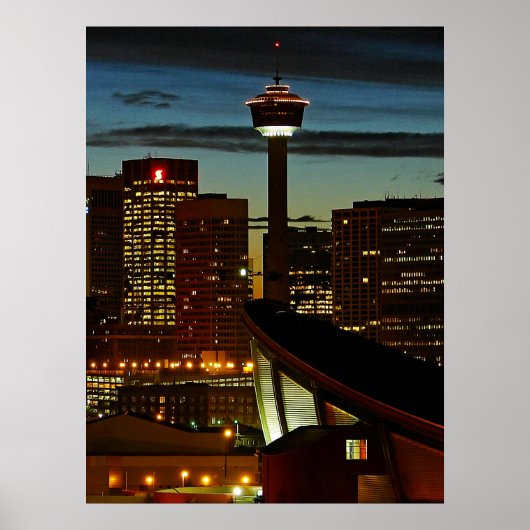 Calgary Skyline Gerahmt Print Poster (Vorne)