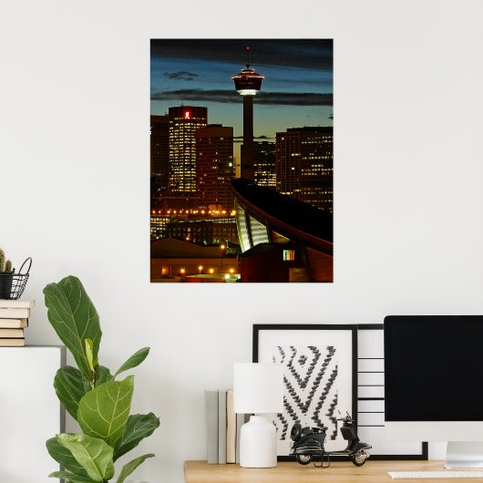 Calgary Skyline Gerahmt Print Poster (Heimbüro)
