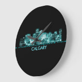 Calgary Skyline Große Wanduhr (Winkel)