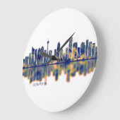Calgary Skyline Große Wanduhr (Winkel)