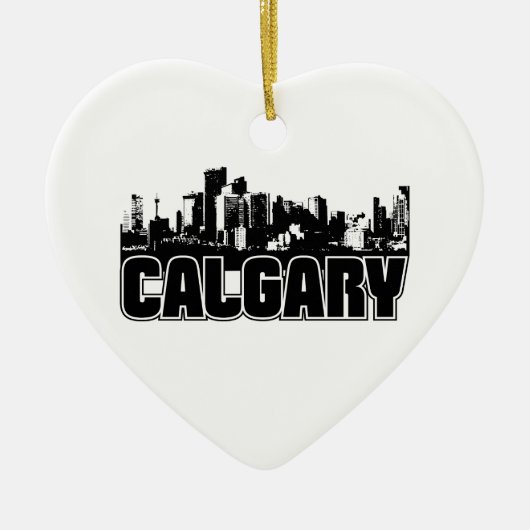 Calgary-Skyline Keramik Ornament (Vorne)