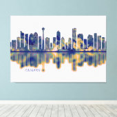 Calgary Skyline Leinwanddruck (Insitu (Holzboden))