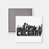 Calgary Skyline Magnet (Vorderseite/Rückseite)