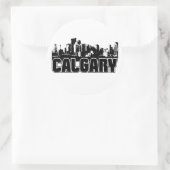 Calgary-Skyline Runder Aufkleber (Tasche)