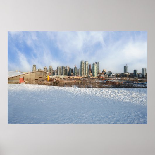 Calgary Skyline Winter Wonderland Poster (Vorne)