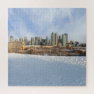 Calgary Skyline Winter Wonderland Puzzle